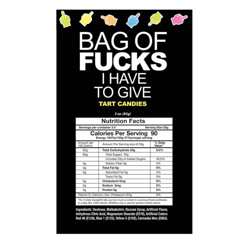Bag of Fucks I Have to Give Bag of 25 Count - MyPleasure