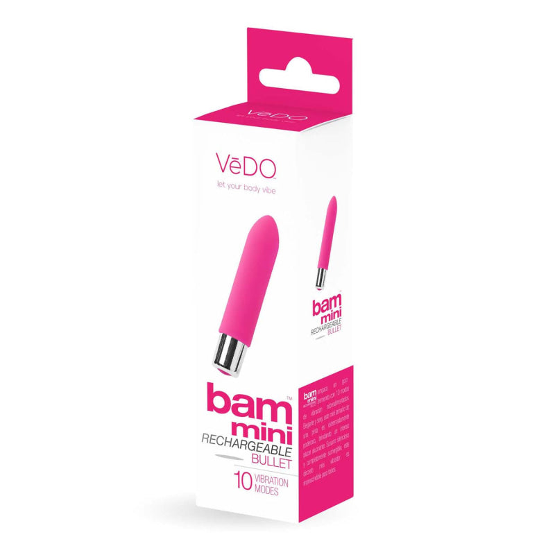 Bam Mini Rechargeable Bullet Vibe - Foxy Pink