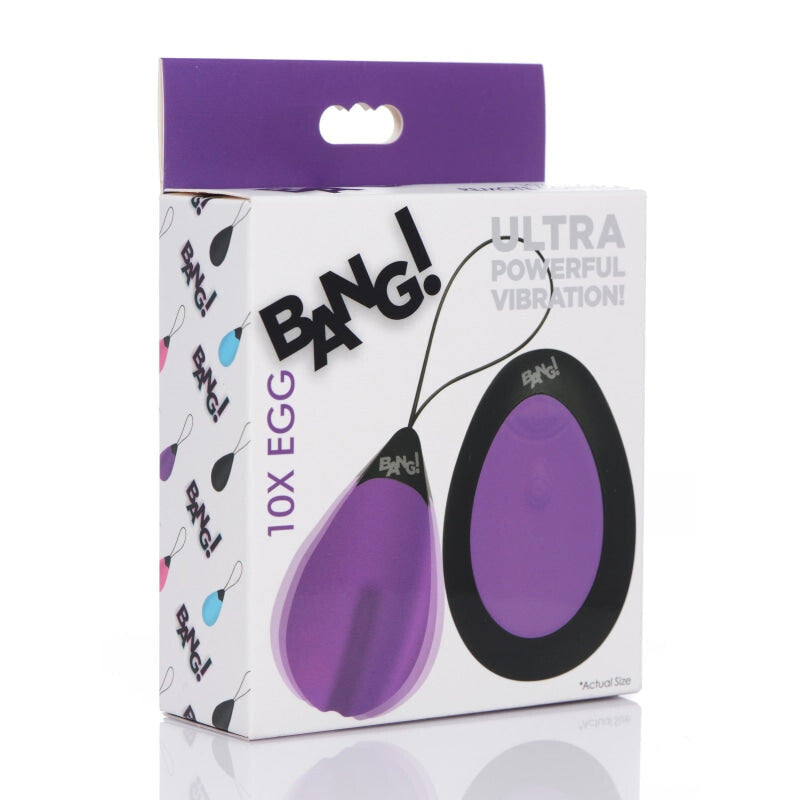 Bang - 10x Silicone Vibrating Egg - Purple - Eggs & Bullets