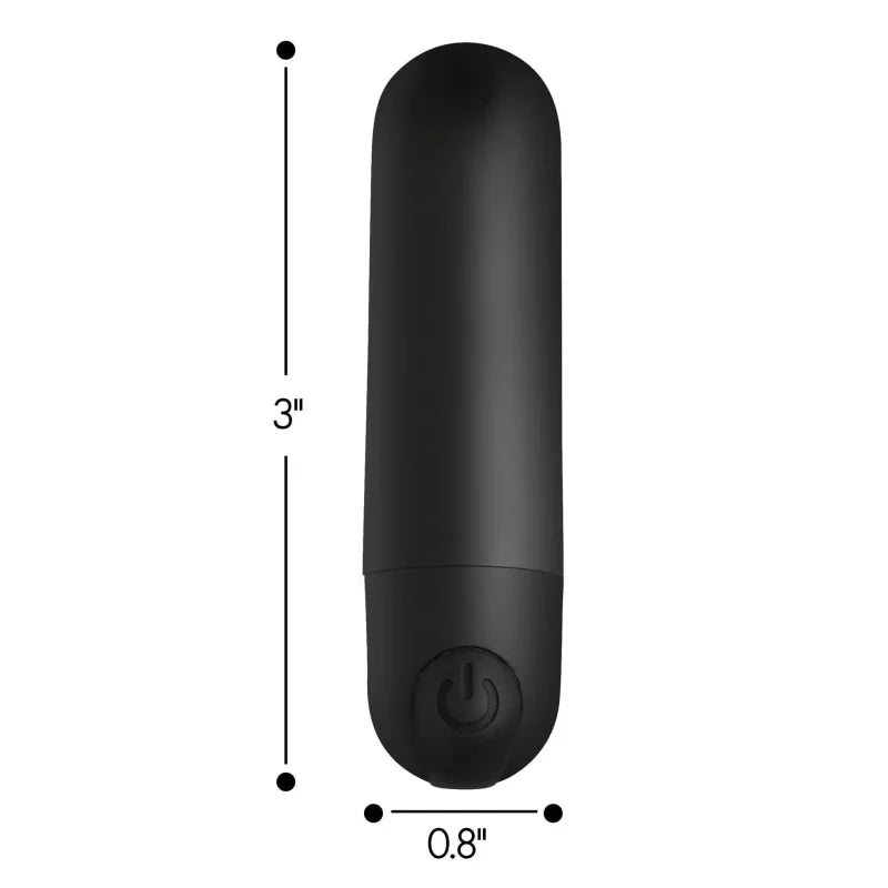 Bang Vibrating Bullet With Remote Control - Black - MyPleasure