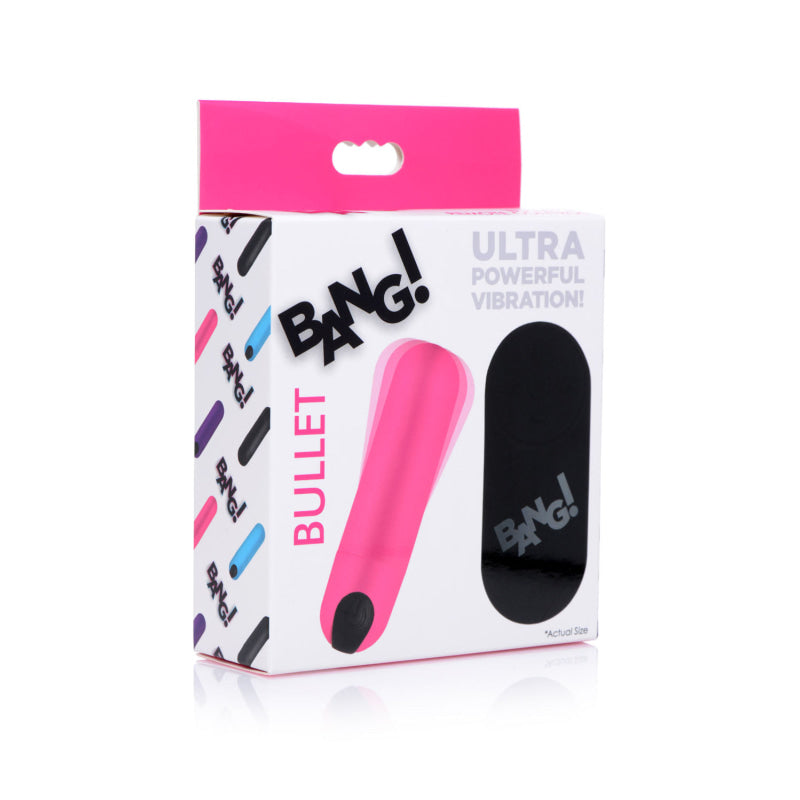 Bang Vibrating Bullet With Remote Control - Pink