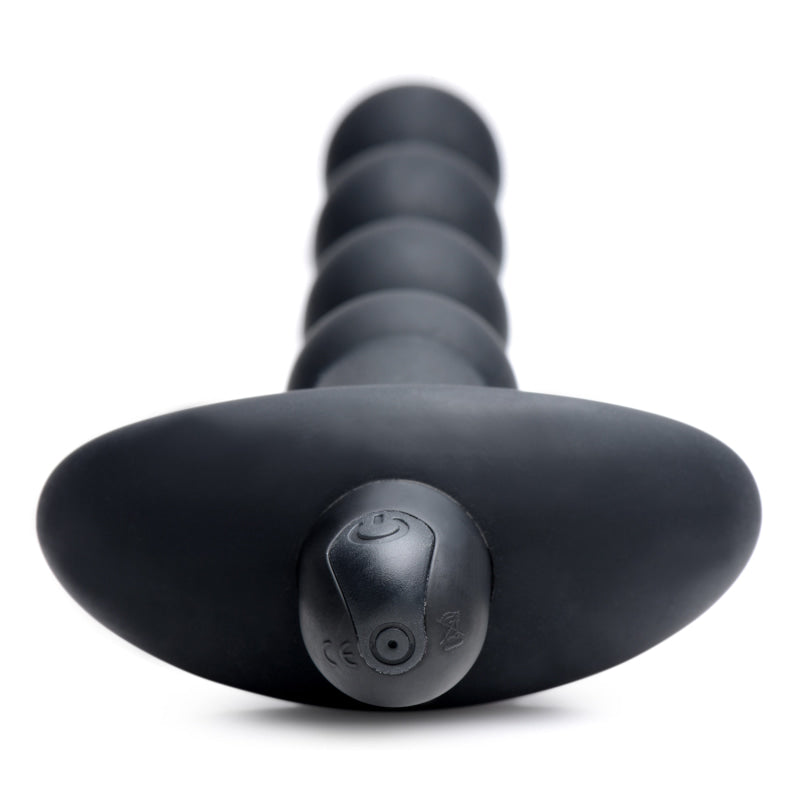 Bang - Vibrating Silicone Anal Beads and Remote Black