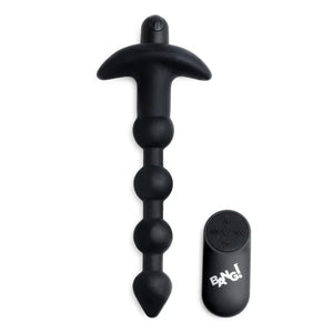 Bang - Vibrating Silicone Anal Beads and Remote Black - MyPleasure