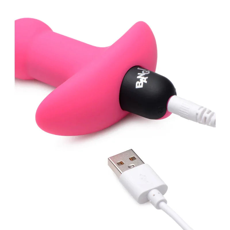 Bang - Vibrating Silicone Anal Beads and Remote Control - Pink - MyPleasure