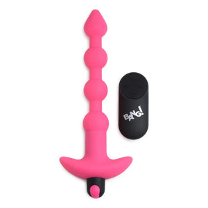 Bang - Vibrating Silicone Anal Beads and Remote Control - Pink - MyPleasure