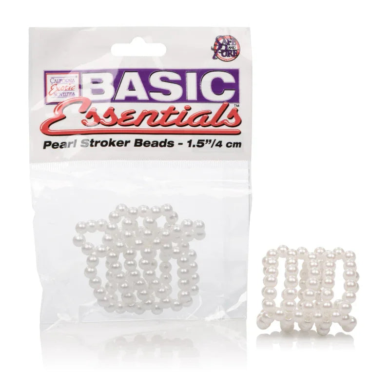 Basic Essentials Pearl Stroker Beads - Small - MyPleasure