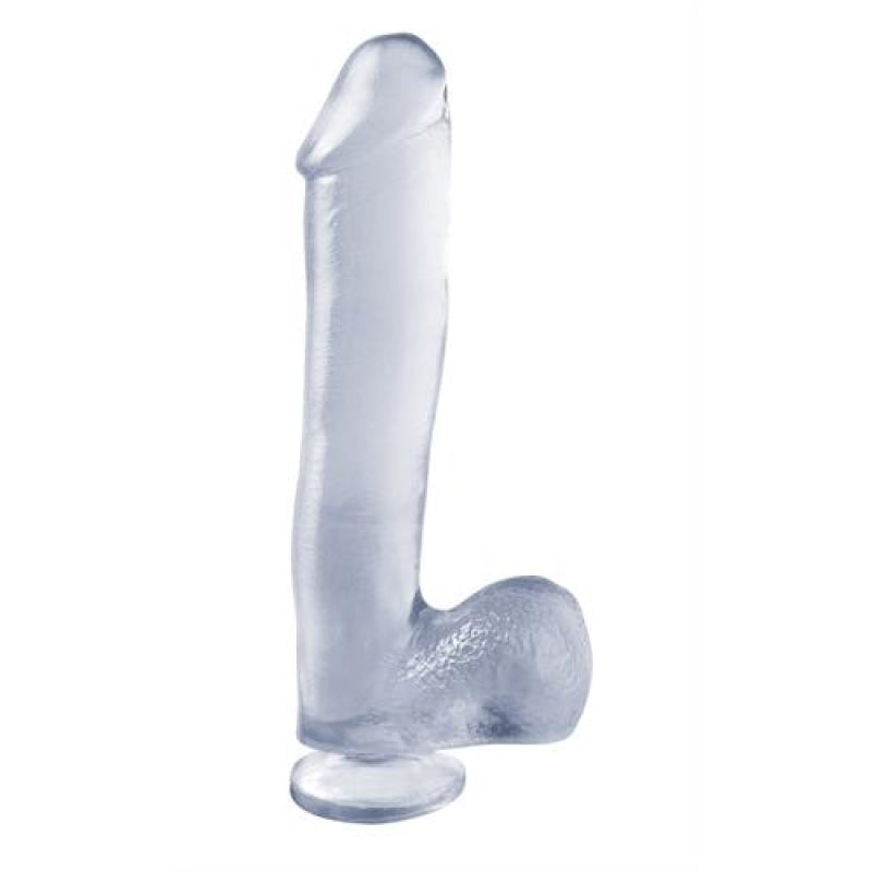 Basix Rubber Works - 10 Inch Dong With Suction Cup - Clear