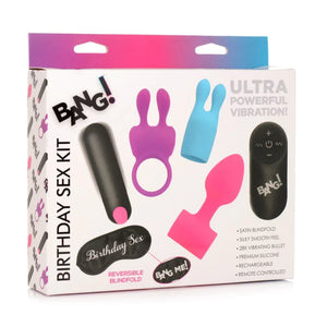 Birthday Sex Kit - C-Ring, Plug, C-Stim, Bullet and Blindfold - MyPleasure