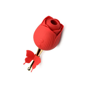 Bloomgasm Flutter Rose Sucking Rose With Butterfly Teaser - Red - MyPleasure
