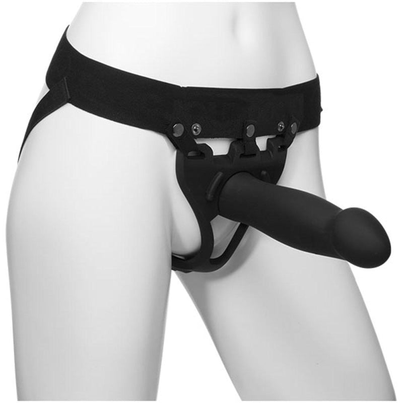 Body Extensions - Hollow Bulbed Strap-on 2-Piece  Set - Black