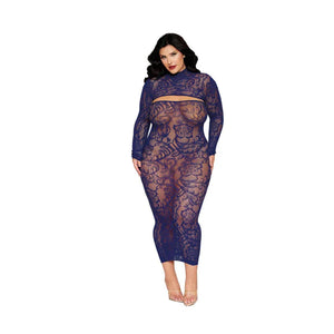 Bodystocking Gown and Shrug Dmnd - Queen - Eclipse - MyPleasure
