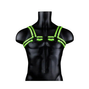 Bonded Leather Buckle Harness - Large/xlarge - Glow in the Dark - MyPleasure