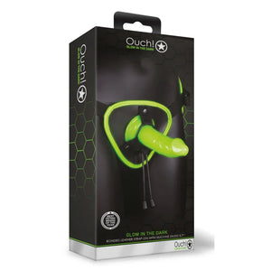 Bonded Leather Strap-on With Silicone Dildo 5.7 Inch - Glow in the Dark - MyPleasure