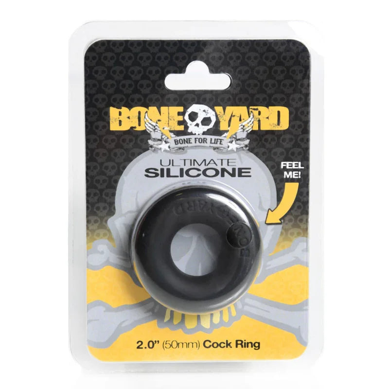 Boneyard Ultimate Silicone Cock Ring - Black - MyPleasure