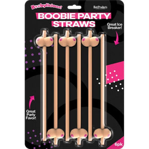 Boobie Straws 6 Pk (Flesh Color) - MyPleasure