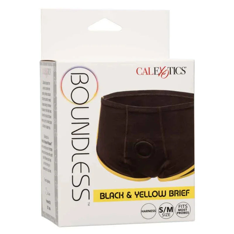 Boundless Black and Yellow Brief - Small/medium - Black/yellow - MyPleasure