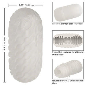 Boundless Reversible Ribbed Stroker - Clear - MyPleasure