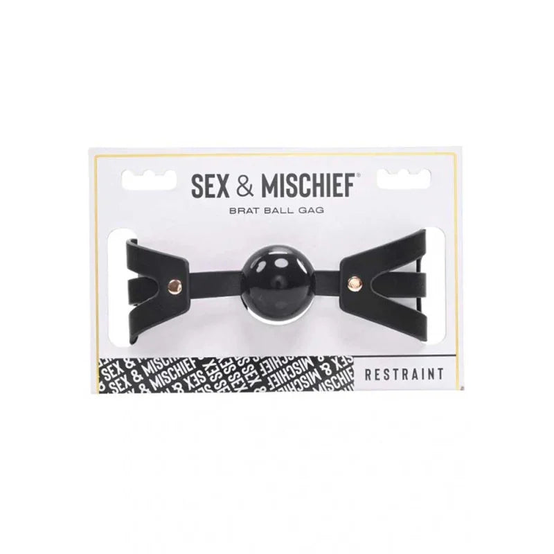 Brat Ball Gag - Black / Rose Gold - MyPleasure