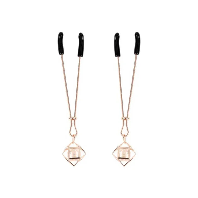 Brat Pearl Nipple Clips - Rose Gold - MyPleasure