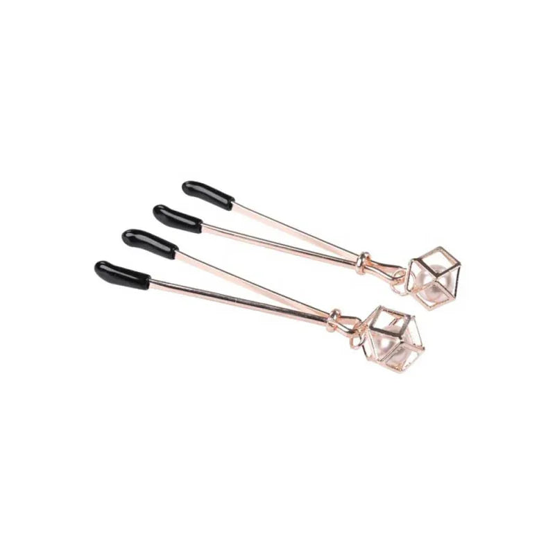 Brat Pearl Nipple Clips - Rose Gold - MyPleasure