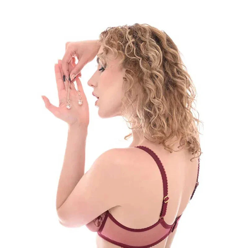 Brat Pearl Nipple Clips - Rose Gold - MyPleasure