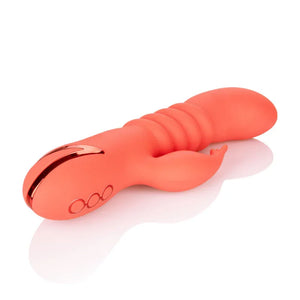 CalExotics California Dreaming y Cutie Silicone Thrusting Rabbit Vibrator, Orange, 1 Count - MyPleasure
