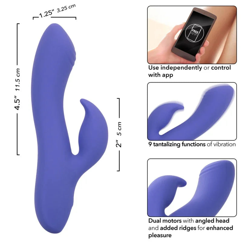 Calexotics Connect Dual Stimulator - Periwinkle - MyPleasure
