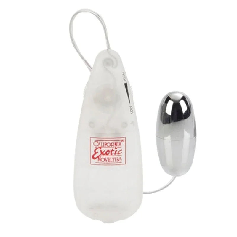California Exotic Novelties Slim Teardrop Bullet, Silver - MyPleasure