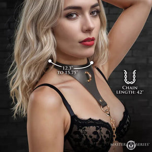 Captivate Collar With Body Chain - Black - MyPleasure