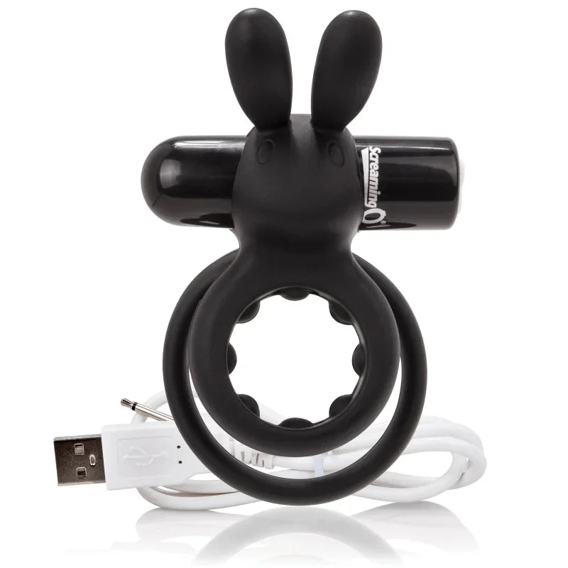 Charged Ohare Rechargeable Rabbit Vibe - Black - MyPleasure