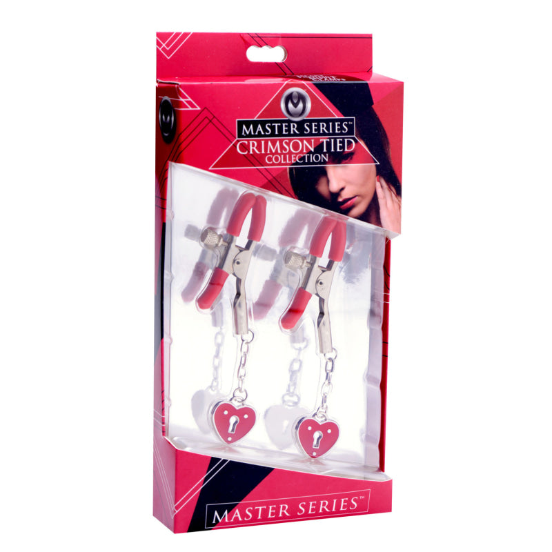 Charmed Heart Padlock Nipple Clamps