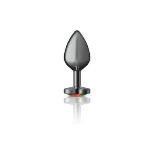 Cheeky Charms - Gunmetal Metal Buttplug - Heart - Rainbow - Medium - MyPleasure