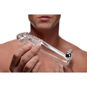 Clear Sensations Penis Extender Vibro Sleeve With Bullet - MyPleasure