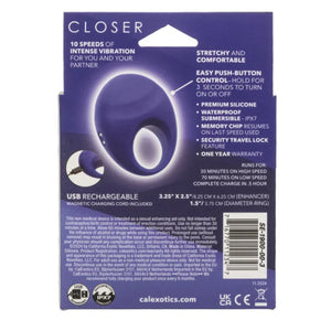 Closer Intimate Rechargeable Ring Embrace - Purple - MyPleasure