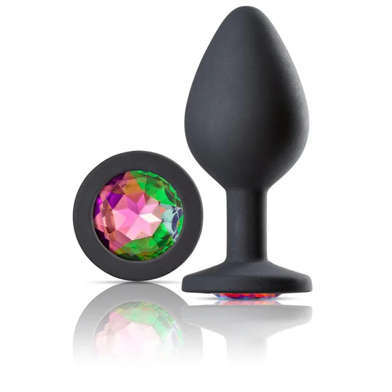 Cloud 9 Novelties Gems Jeweled Silicone Anal Plug - Medium - MyPleasure