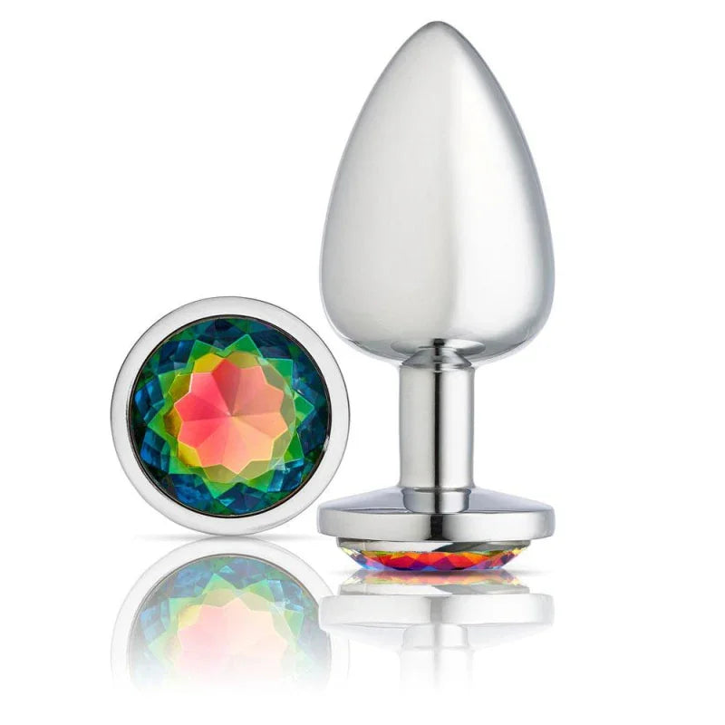 Cloud 9 Novelties Gems Silver Chromed Anal Plug - Large - MyPleasure