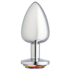 Cloud 9 Novelties Gems Silver Chromed Anal Plug - Large - MyPleasure