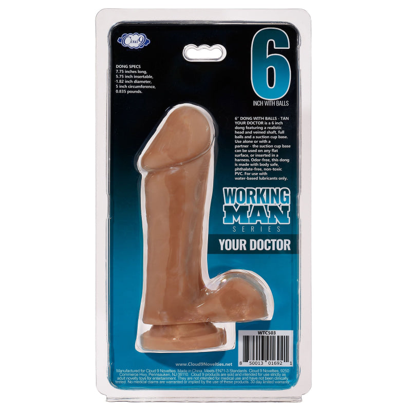 Cloud 9 Working Man 6 Inch With Balls - Your  Doctor - Tan