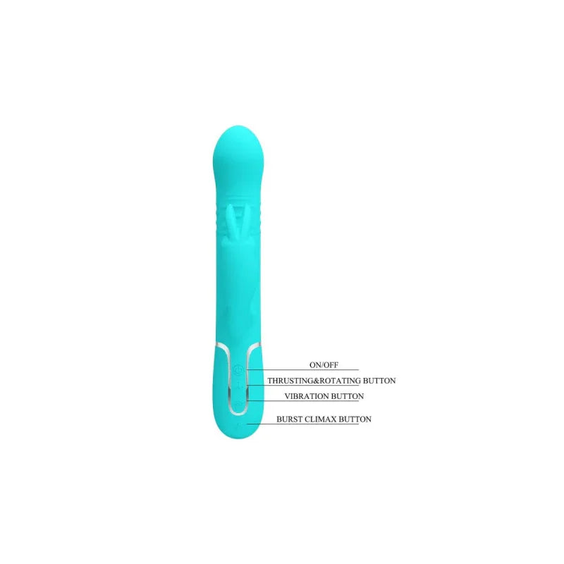 Coale Rabbit Vibrator Pearls - Turquoise - MyPleasure