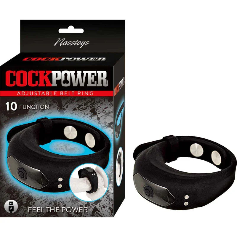 Cockpower Adjustable Belt Ring - Black - MyPleasure