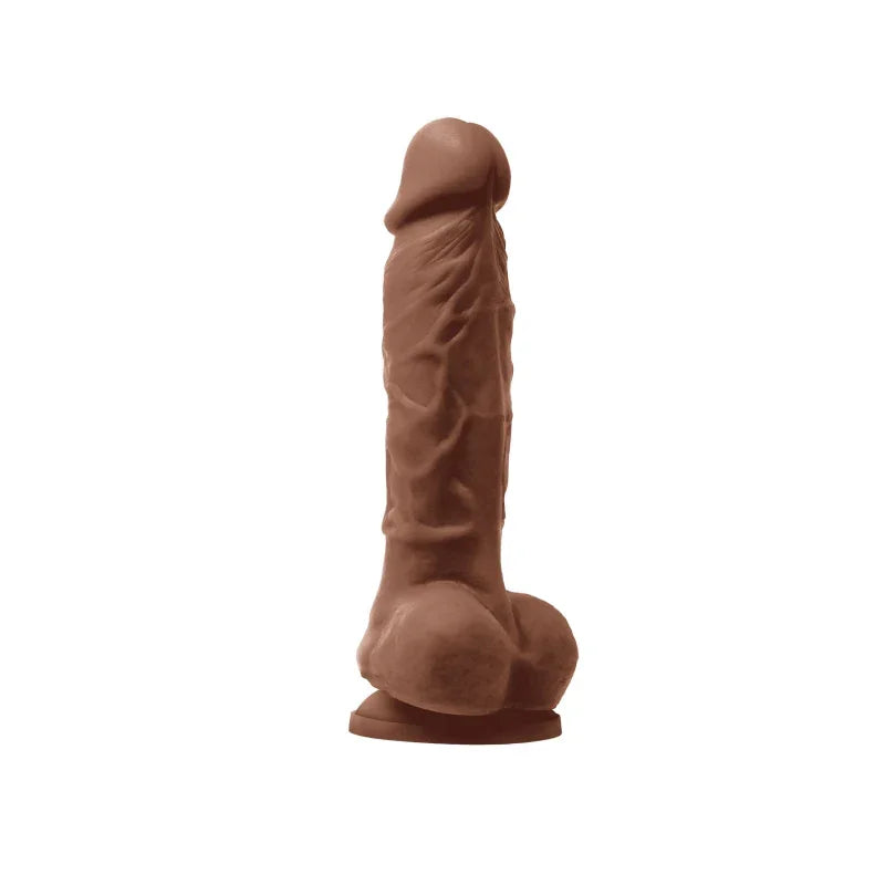 Colours - Pleasures - Vibrating - 5 Inch Dildo - Brown - MyPleasure