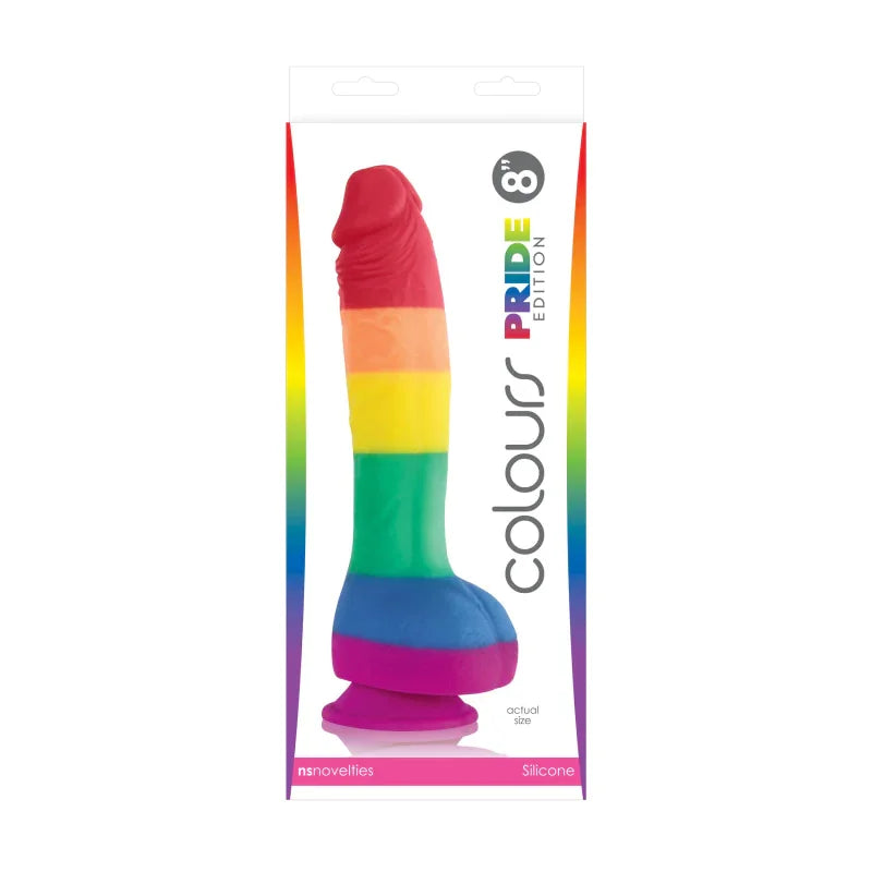 Colours Pride Edition - 8 Inch Dong - Rainbow - MyPleasure