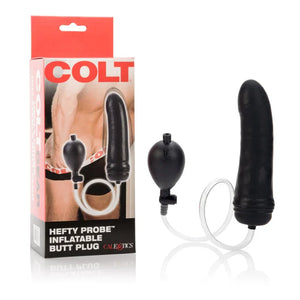 Colt Hefty Probe Inflantatable Butt Plug - Black - MyPleasure