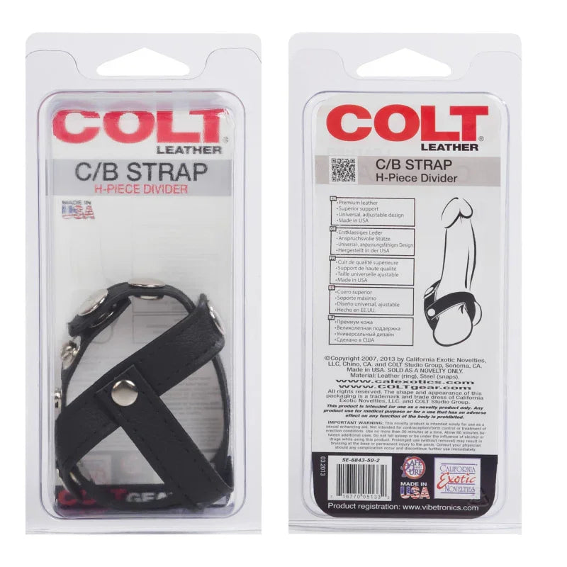 Colt Leather C/b Strap H-Piece Divider - MyPleasure