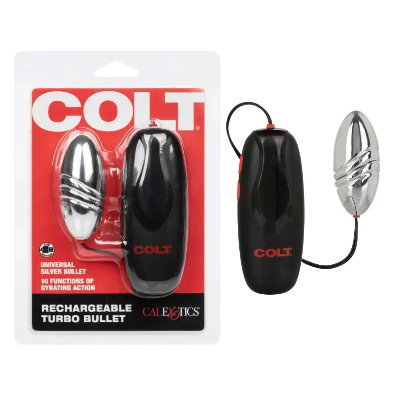 Colt Rechargeable Turbo Bullet - Silver - MyPleasure