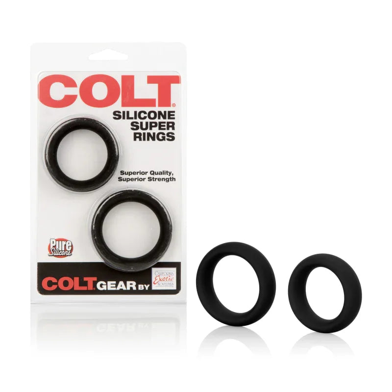 Colt Silicone Super Rings - Black - MyPleasure
