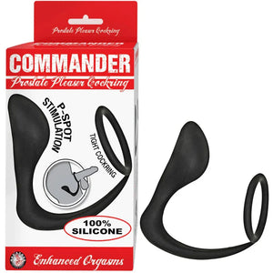 Commander Prostate Pleaser Cockring - Black - MyPleasure