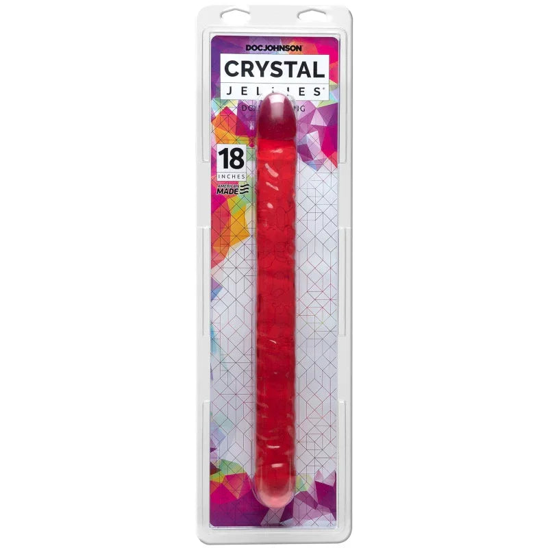 Crystal Jellies 18 Inch Double Dong - Pink - MyPleasure