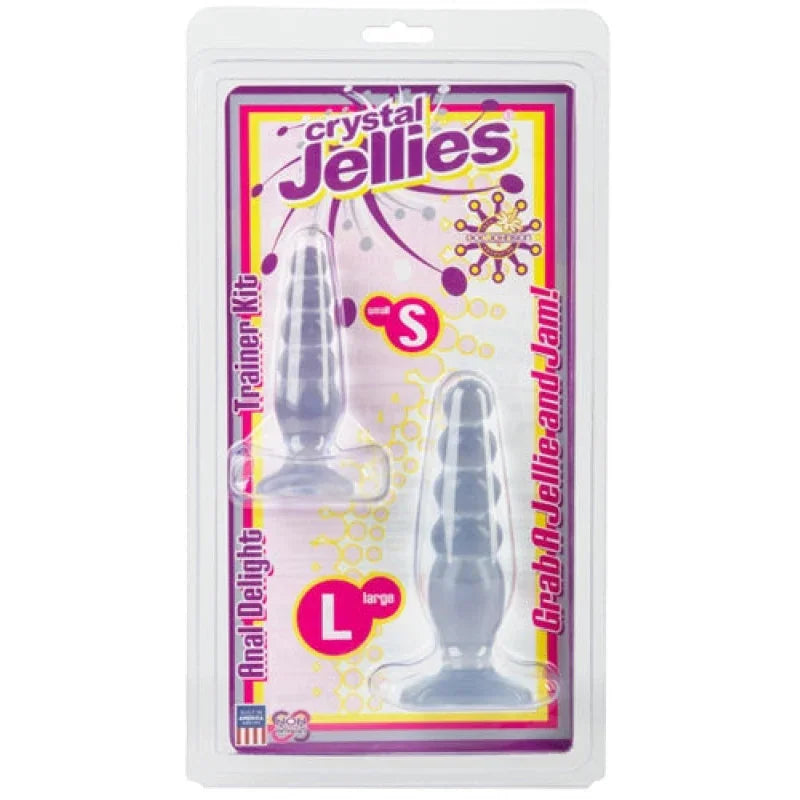 Crystal Jellies Anal Delight Trainer Kit - Clear - MyPleasure