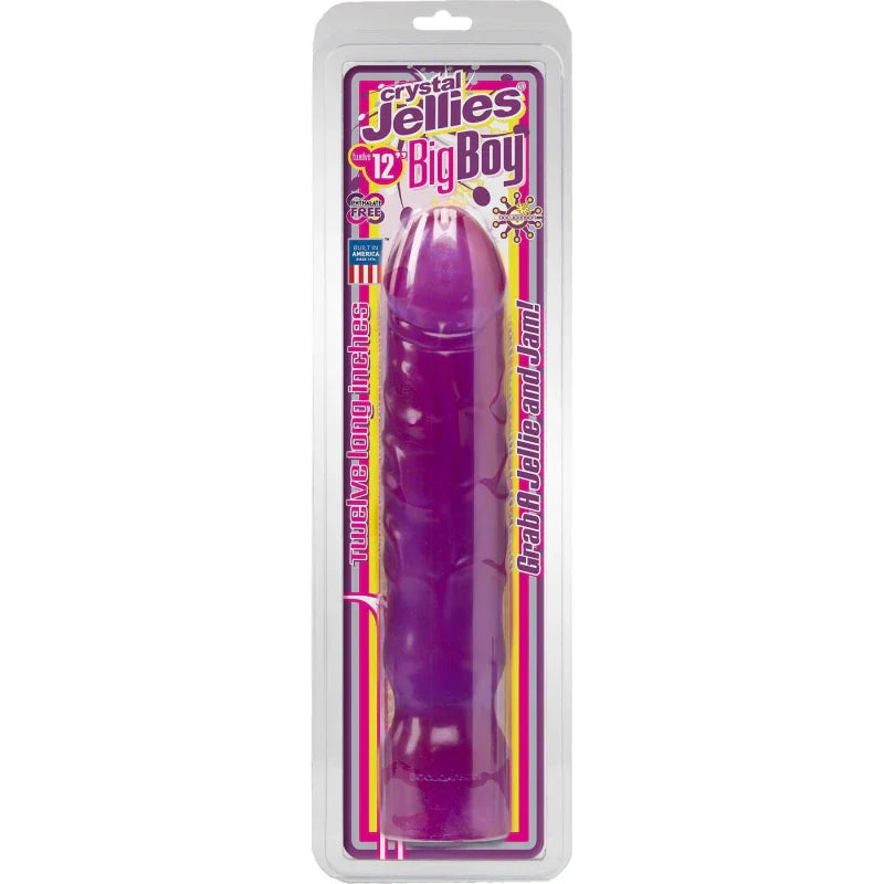 Crystal Jellies Big Boy 12 Inch - Purple - MyPleasure